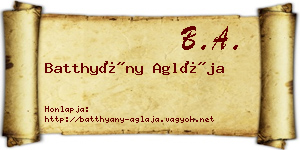 Batthyány Aglája névjegykártya